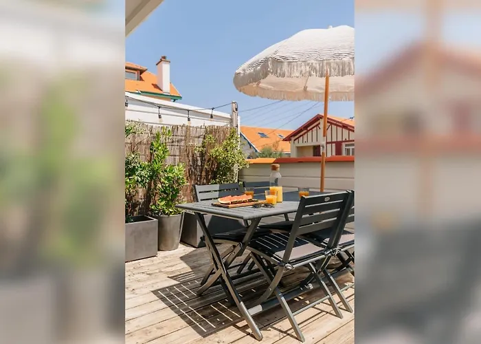 Lejlighed Little Bibi Terrace - Cote Des Basques And Private Garage *